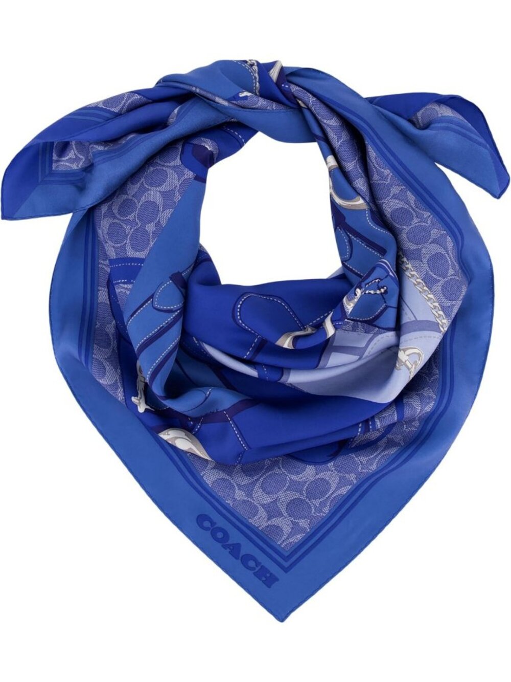 Stylish Women's Printed Silk Square Scarf - Versatile Fashion Accessory